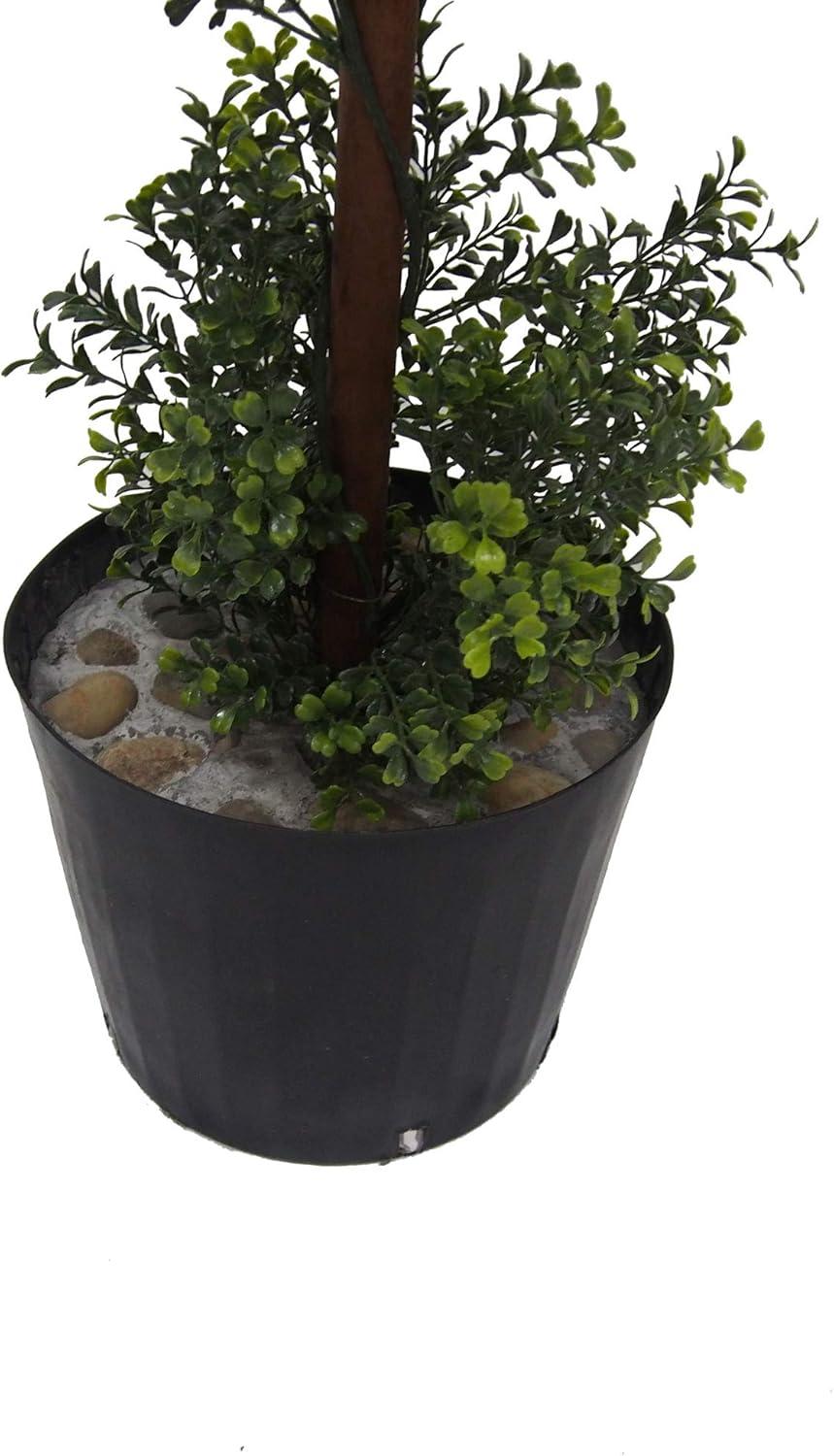 Vickerman 5' Artificial Potted Triple Ball Green Boxwood Topiary. Ball sizes are 10", 12" and 14".