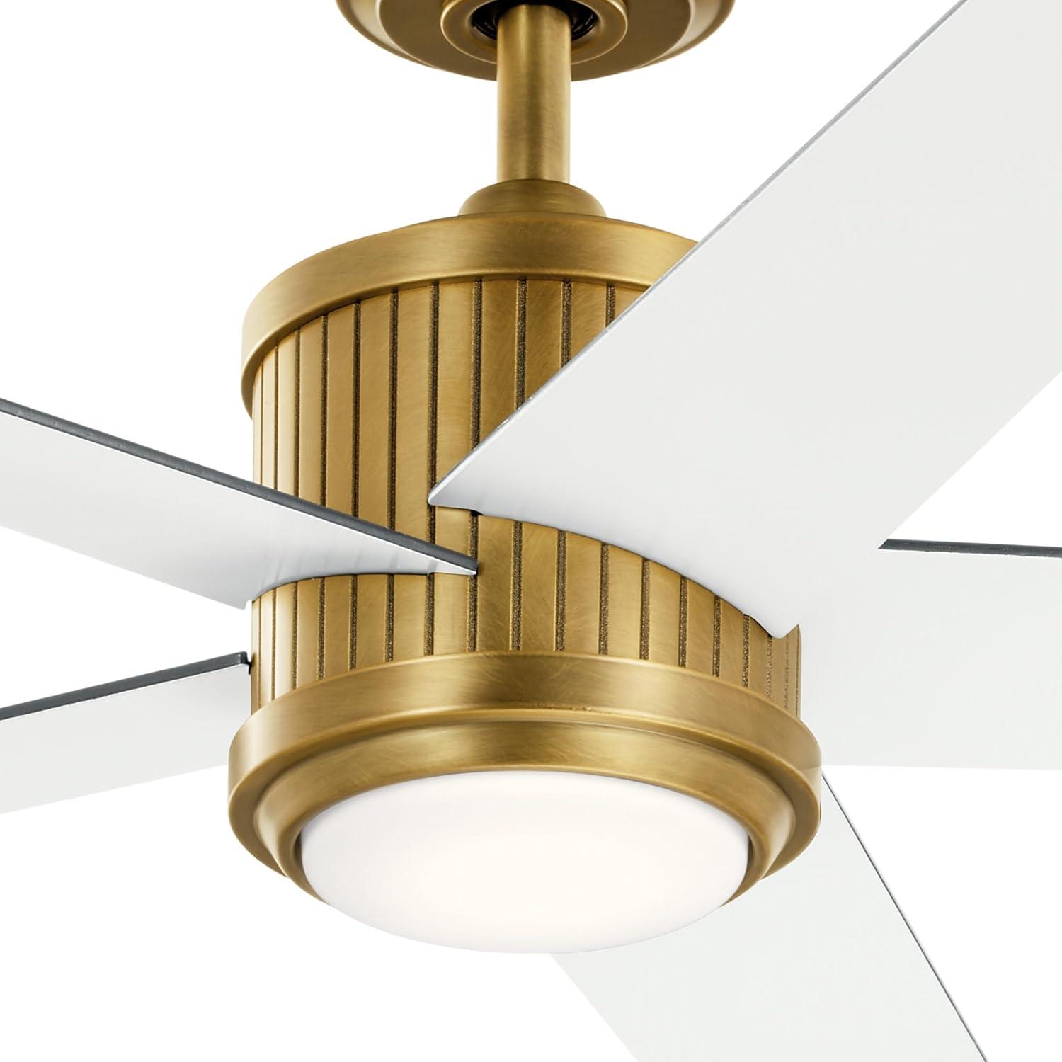 56 Inch Ceiling Fan With Light Kit-Brushed Stainless Steel Finish Kichler Lighting 300044Bss