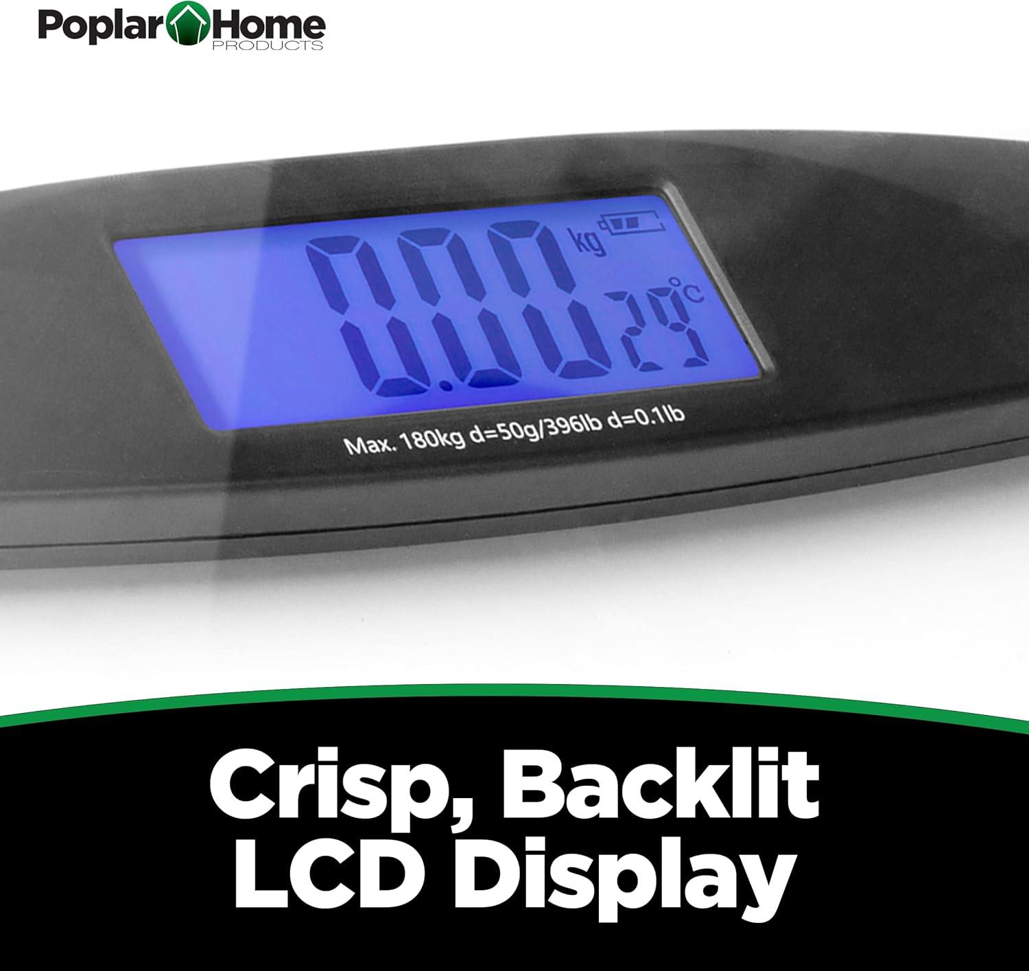 Prominence Home Ultra Thin, Clear Glass Scale With Easy To Read LCD Display - Auto Step On