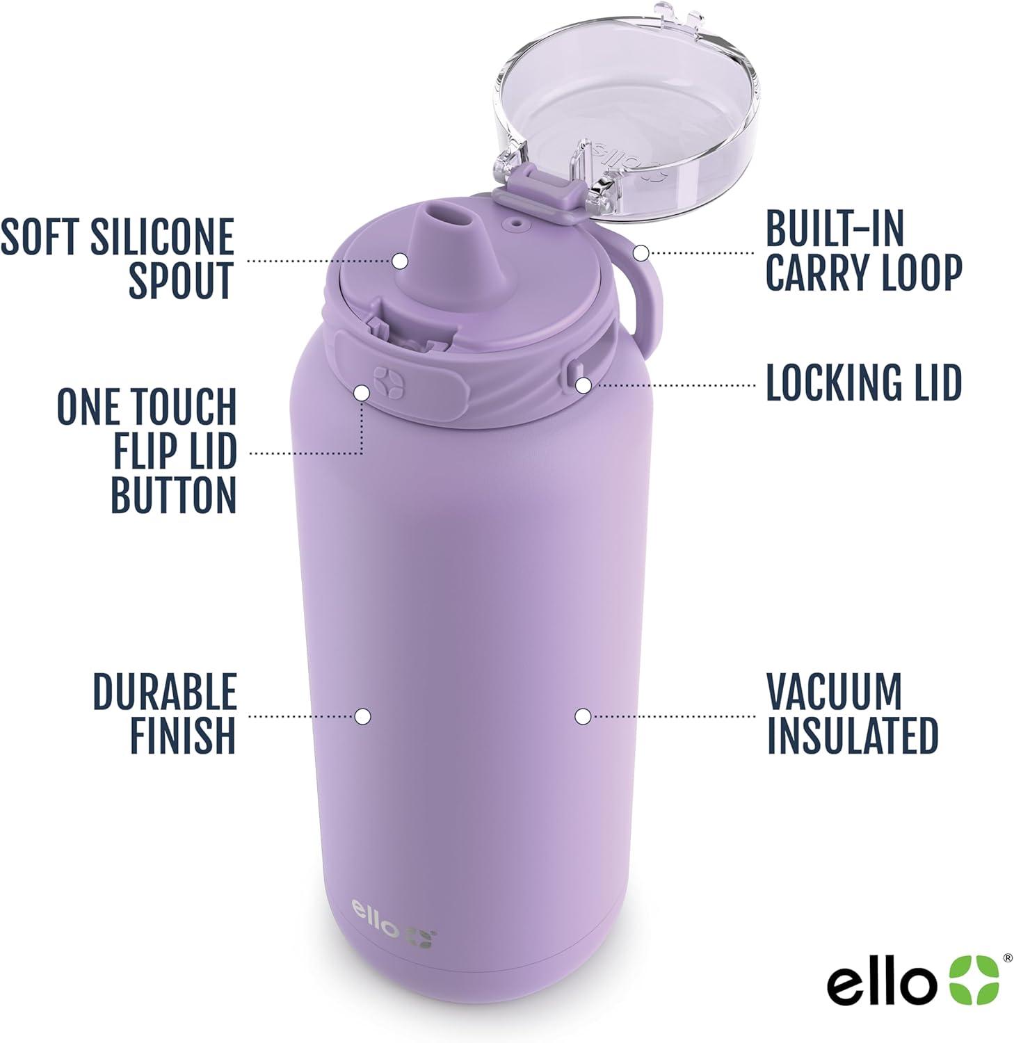 Lilac 32oz Stainless Steel Insulated Water Bottle with Straw