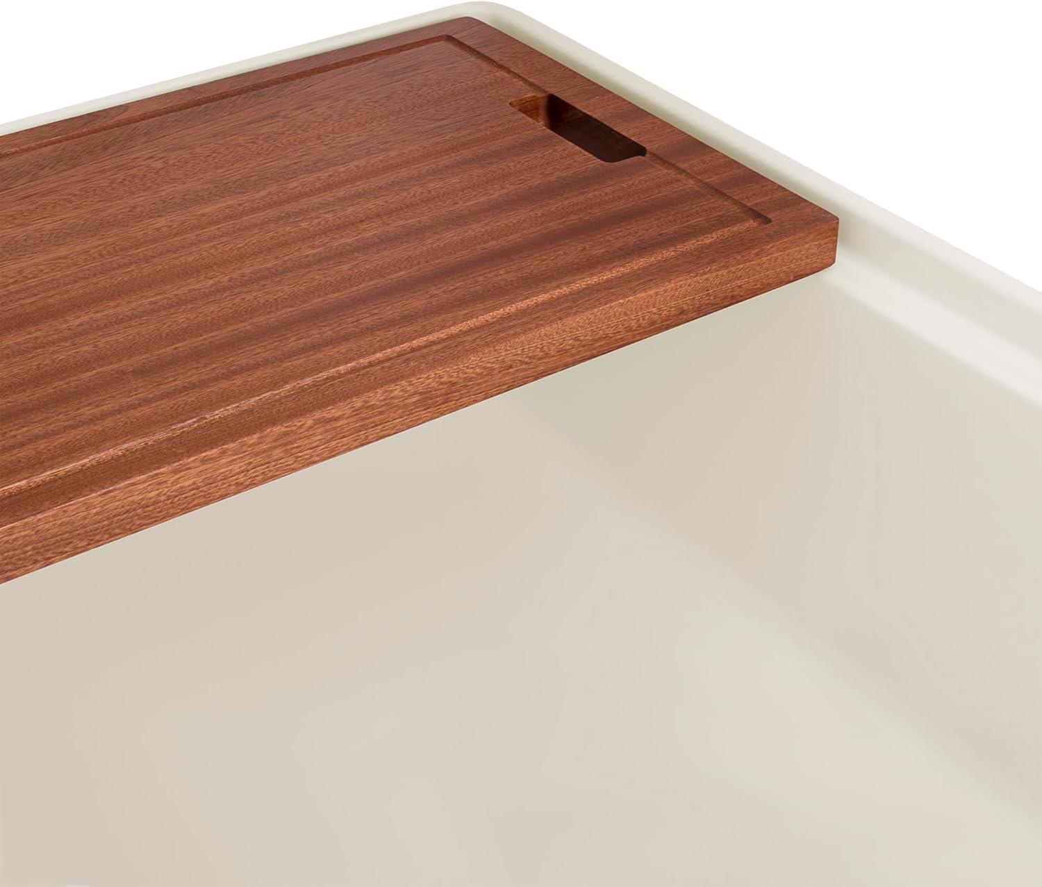 Ruvati 33 inch Fireclay Workstation Farmhouse Kitchen Sink Apron Front Single Bowl