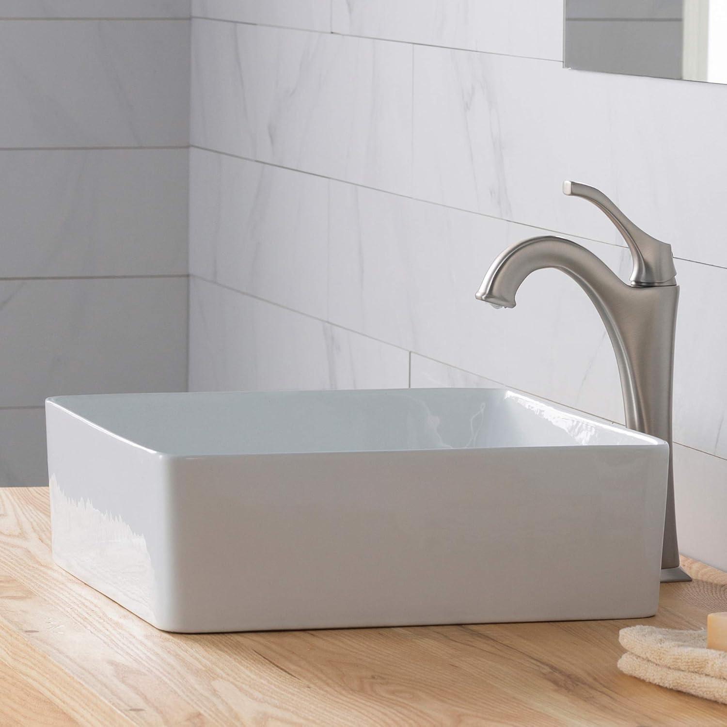 Thin ceramics Square Vessel Bathroom Sink