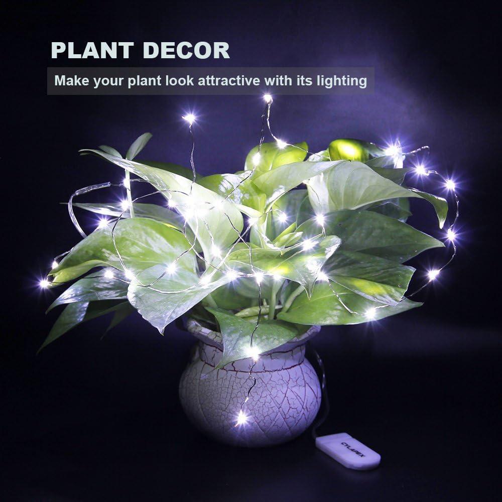 CYLAPEX 6 Pack Blue Fairy Lights Battery Operated Fairy String Lights Firefly Lights LED Starry String Lights 3.3ft 20 LEDs Silvery Copper Wire for Christmas DIY Decoration Costume Wedding Party