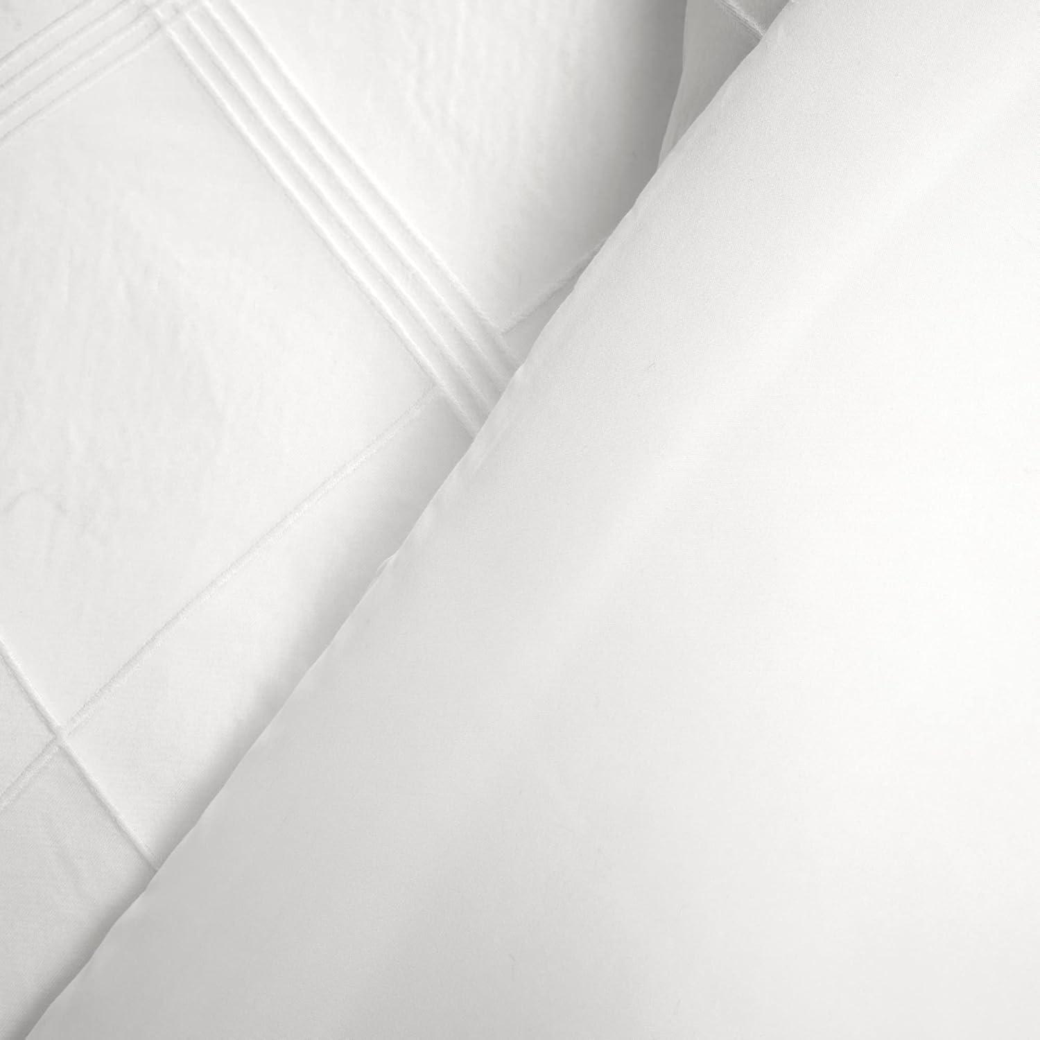 Pure White Microfiber 3 Piece Comforter Set