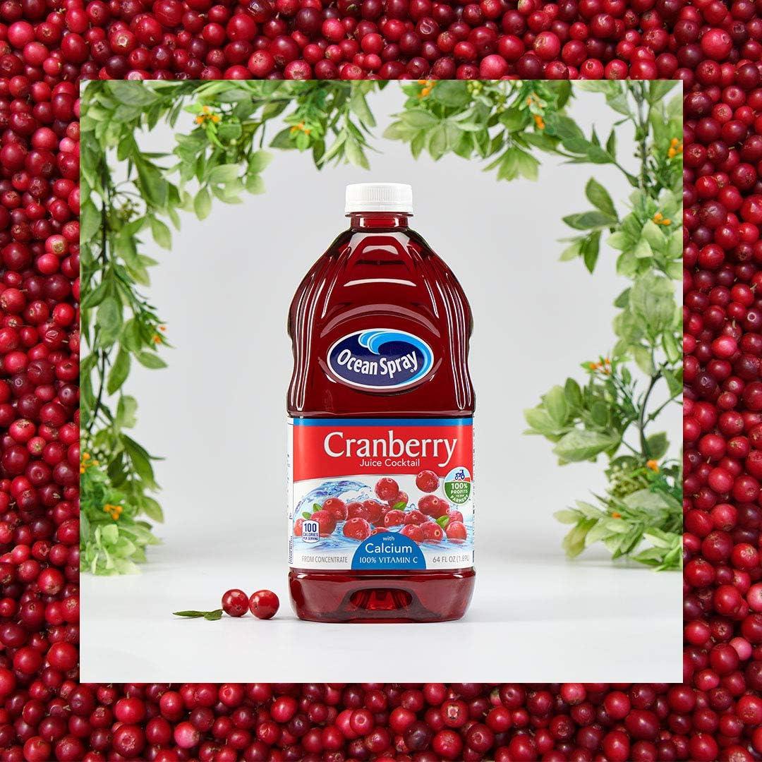Ocean Spray Cranberry Cocktail Drink with Calcium, 64-Ounce Bottles (Pack of 8)