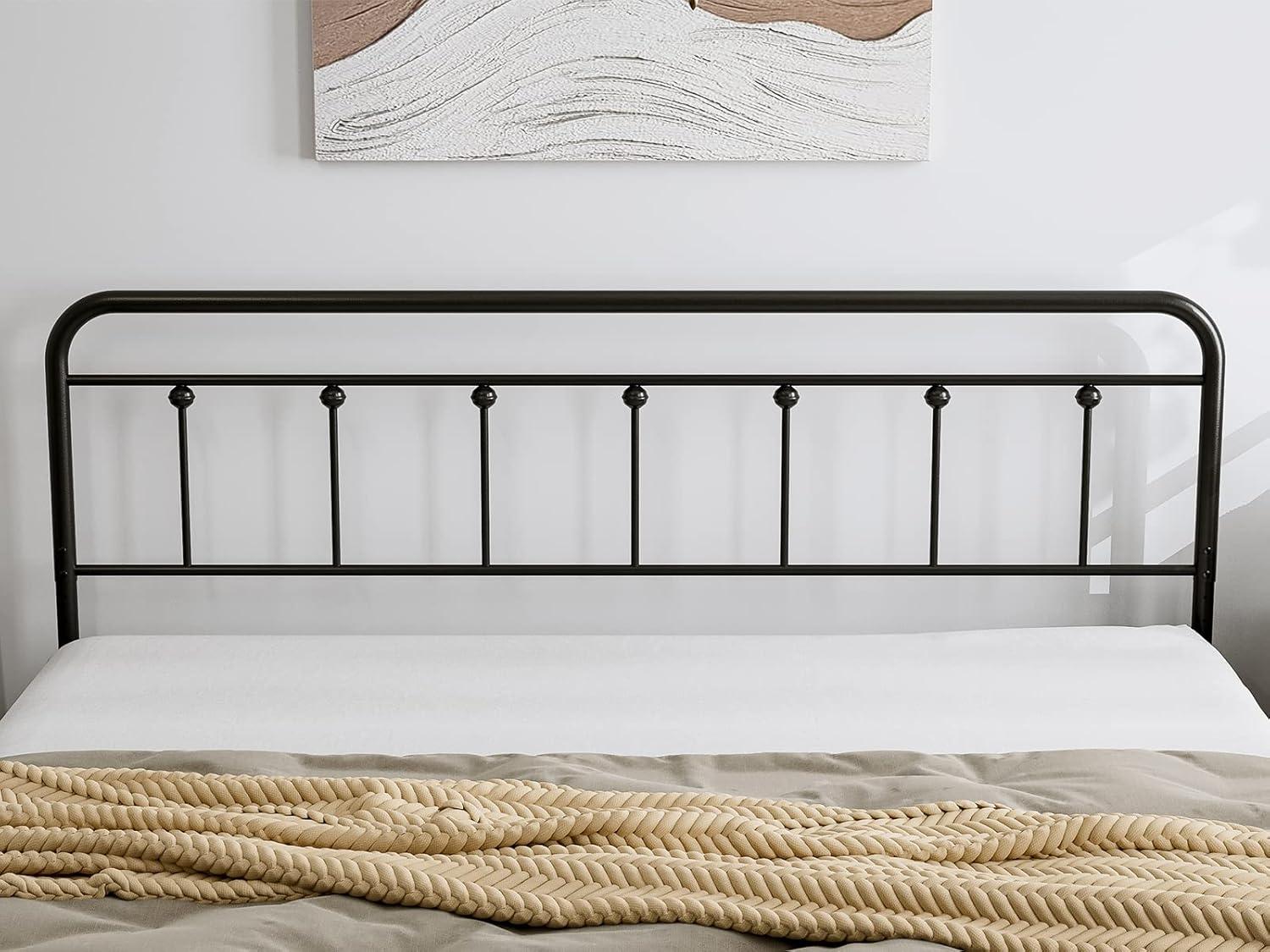 August Grove® August Grove® Metal Headboard - Adjustable Height - Farmhouse Victorian Style