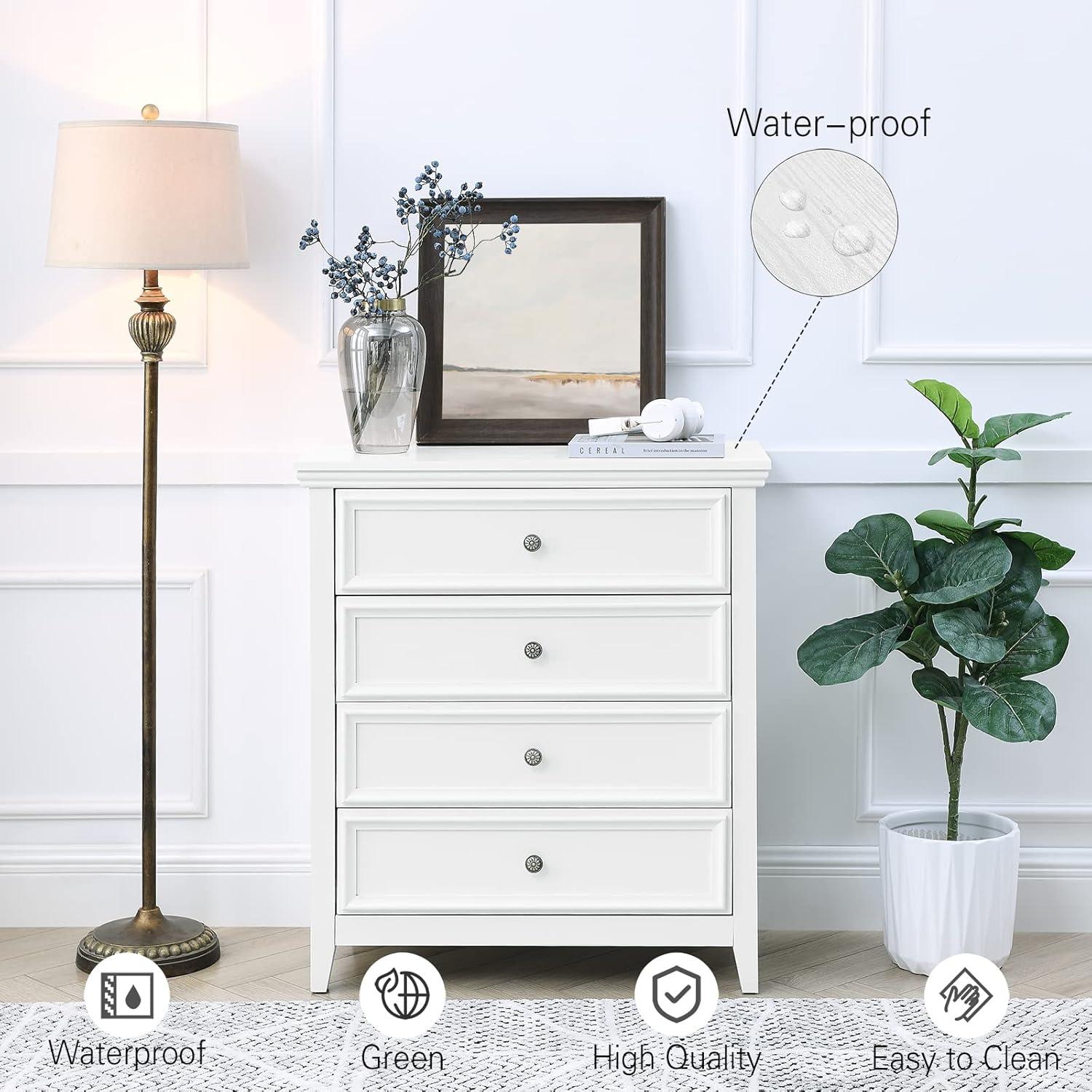 Drawers Dresser for Bedroom White - 5-drawer