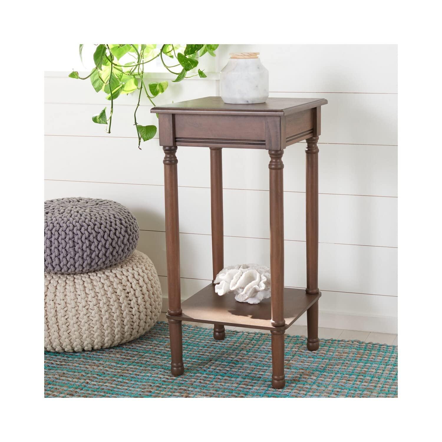 Tinsley Square Accent Table - Brown - Safavieh.