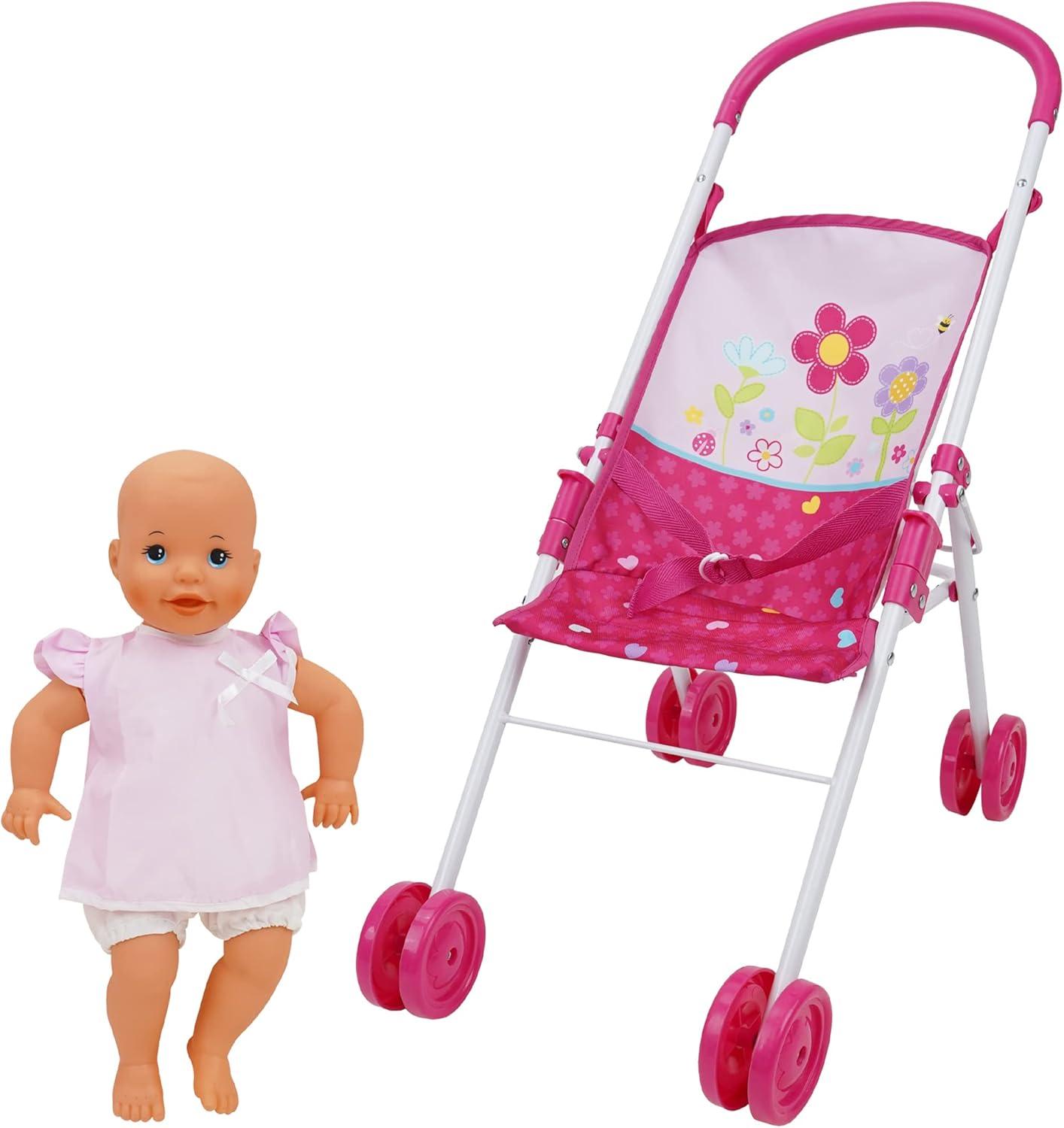 509: Garden Doll 3-in-1 Feed n Swing Combo Play Set - Kids Pretend Play, Converts to Highchair, Swing, & Carrier, Ages 3+