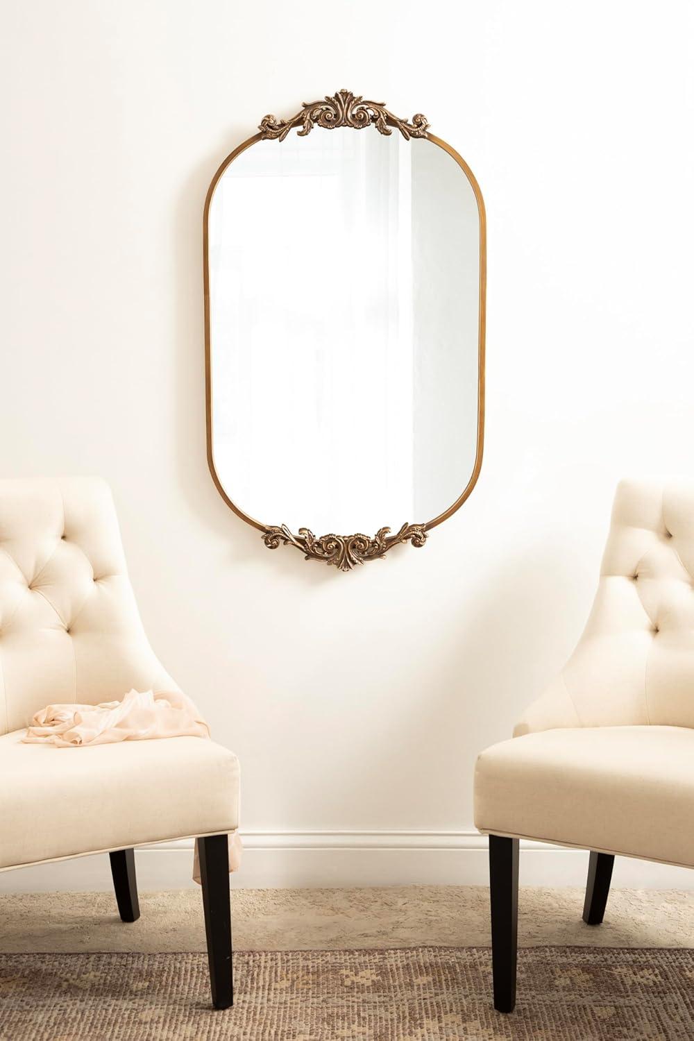 Arendahl 24" x 41" Gold Baroque-Inspired Vanity Mirror