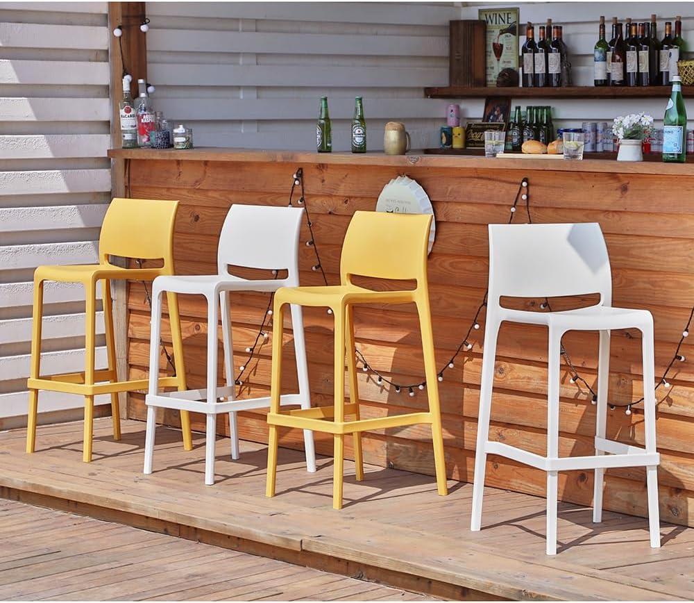 Sensilla 2pk Outdoor Stackable Bar Stools - Light Blue - Lagoon
