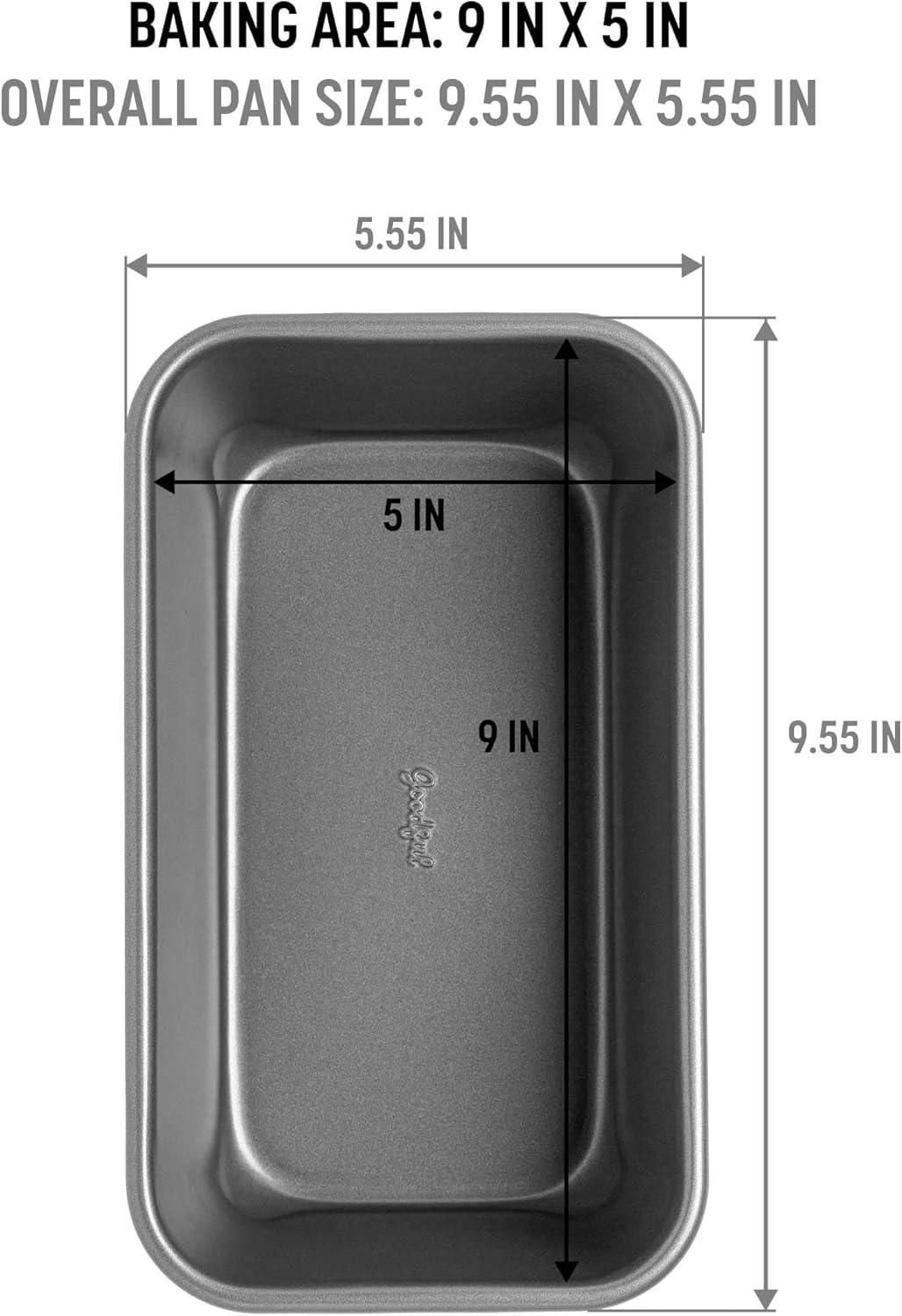 Gray Nonstick Carbon Steel Rectangular Loaf Pan Set