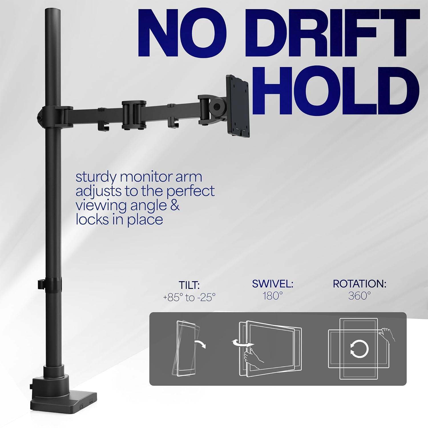 Vivo Single Ultrawide Monitor Extra Tall Desk Mount For Computer Screens To 49" | Wayfair