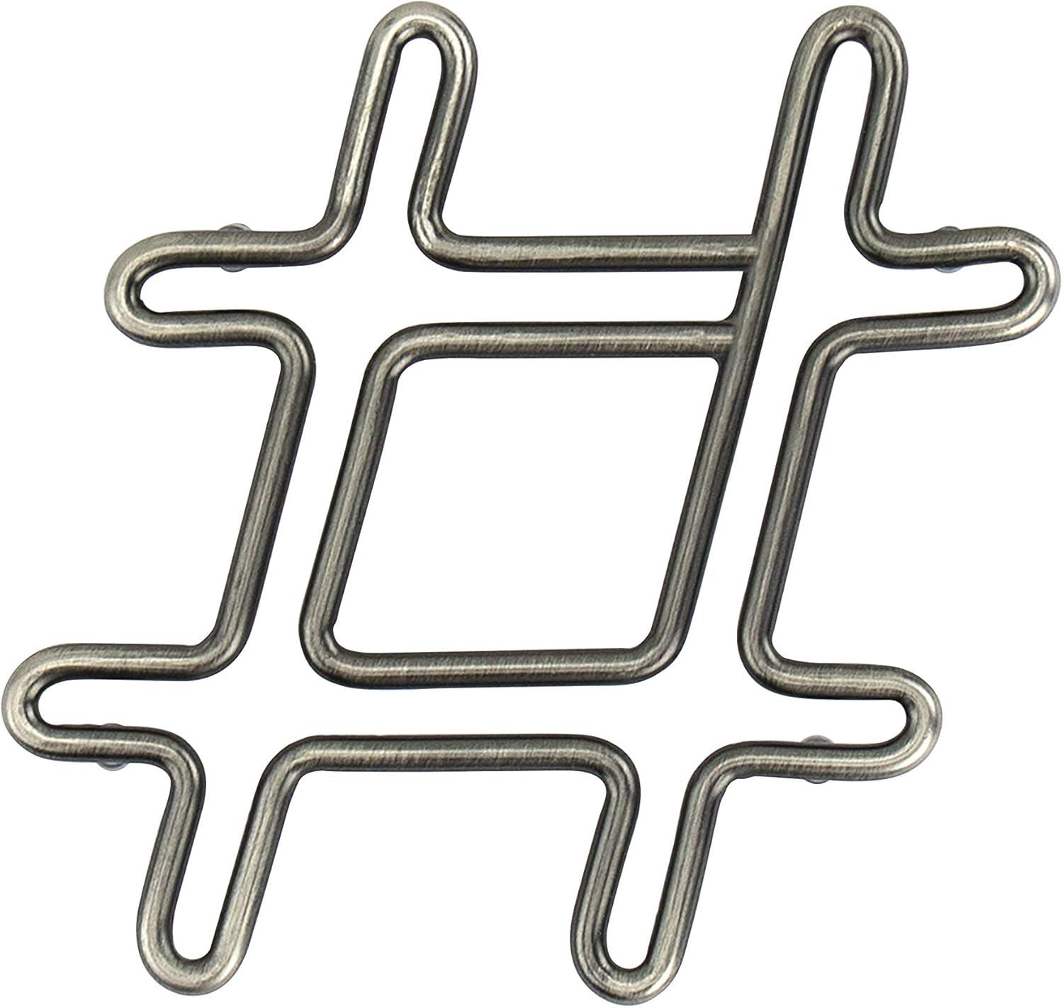 Graphite Steel Hashtag Trivet for Modern Kitchens