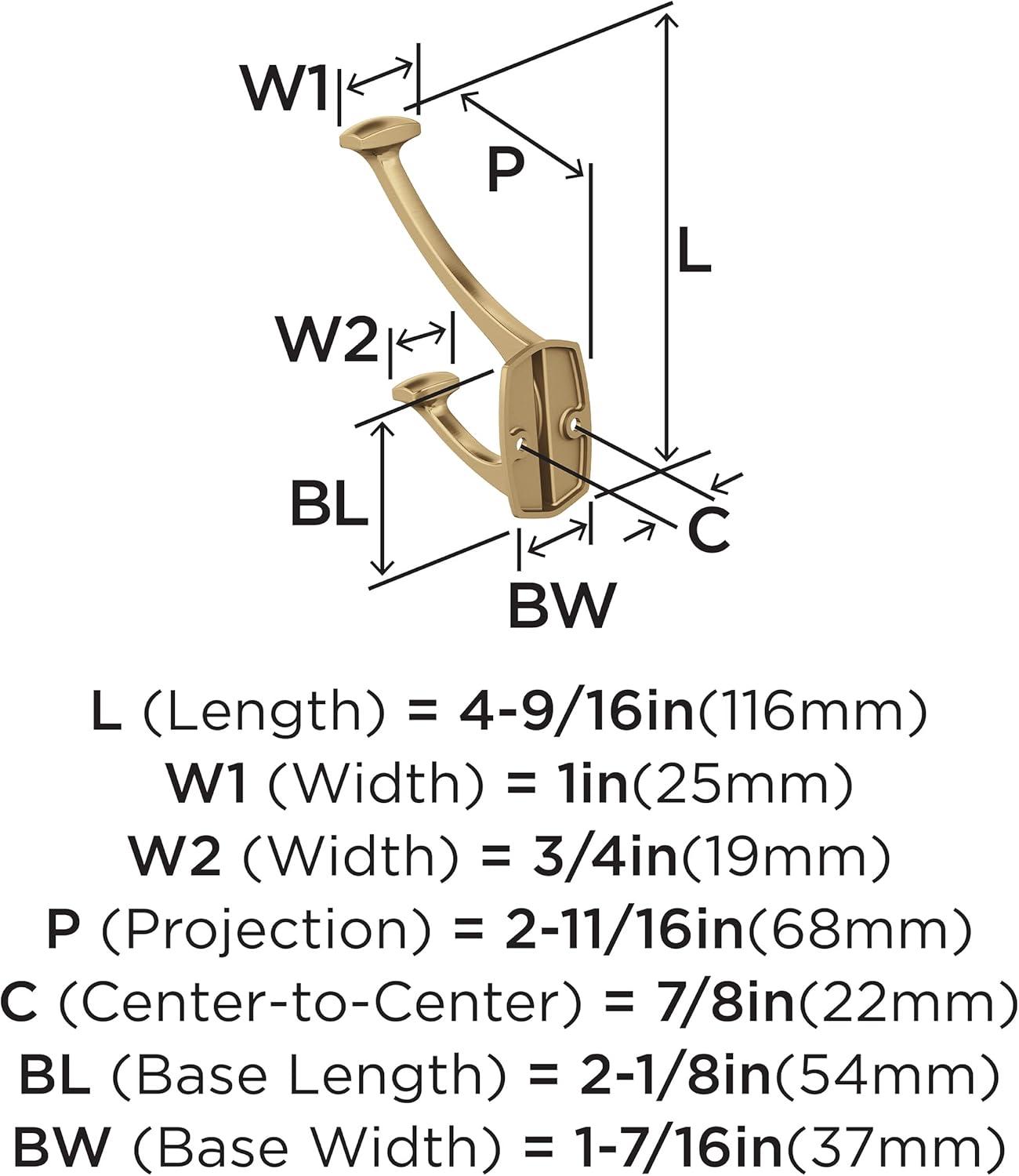 Vicinity Traditional Double Prong Decorative Wall Hook