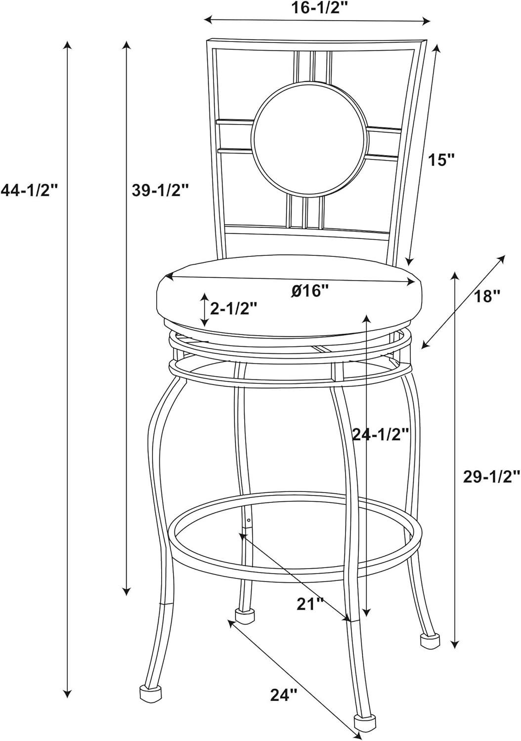 Black Adjustable Swivel Metal and Leather Bar Stool