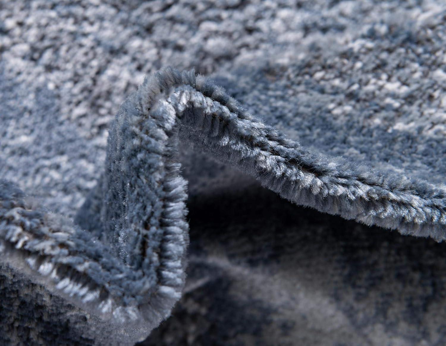 5'x8' Haze Solid Low-Pile Area Rug, Light Gray - JONATHAN Y
