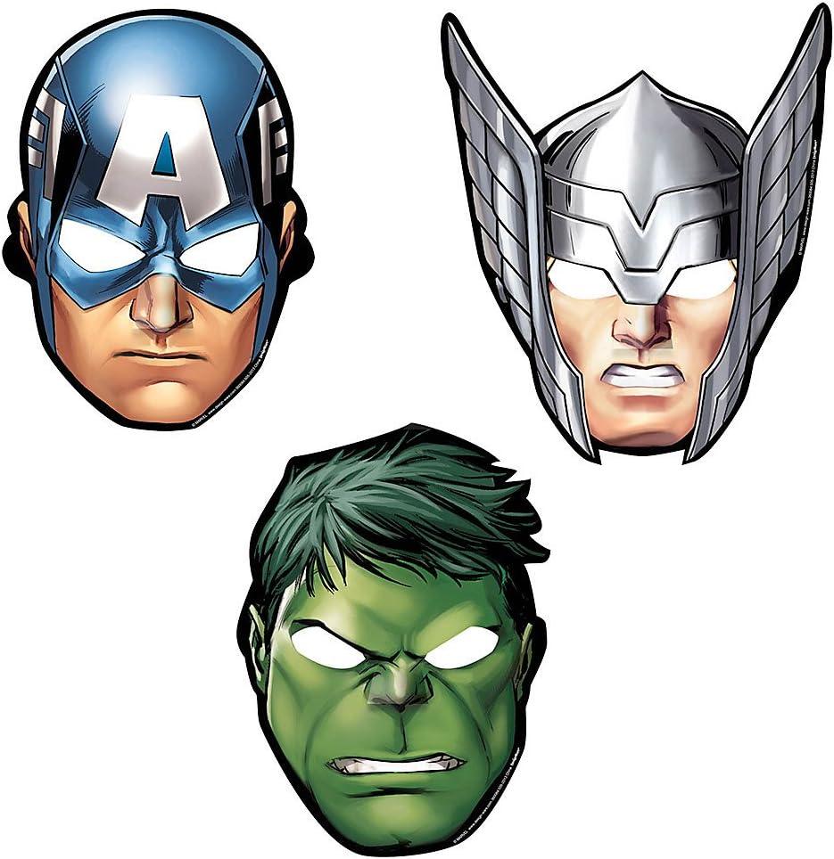 Avengers Assemble Superhero Paper Mask Set (8-Pack)