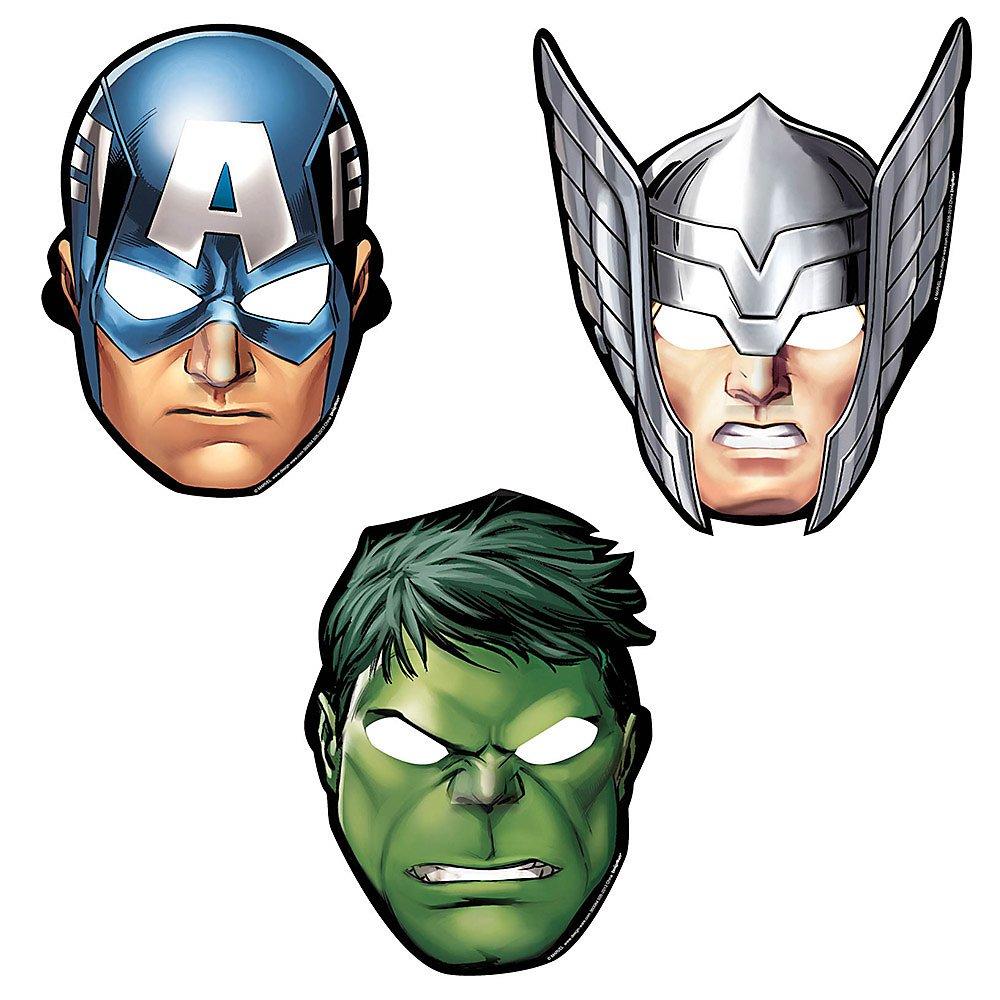 Avengers Assemble Superhero Paper Mask Set (8-Pack)