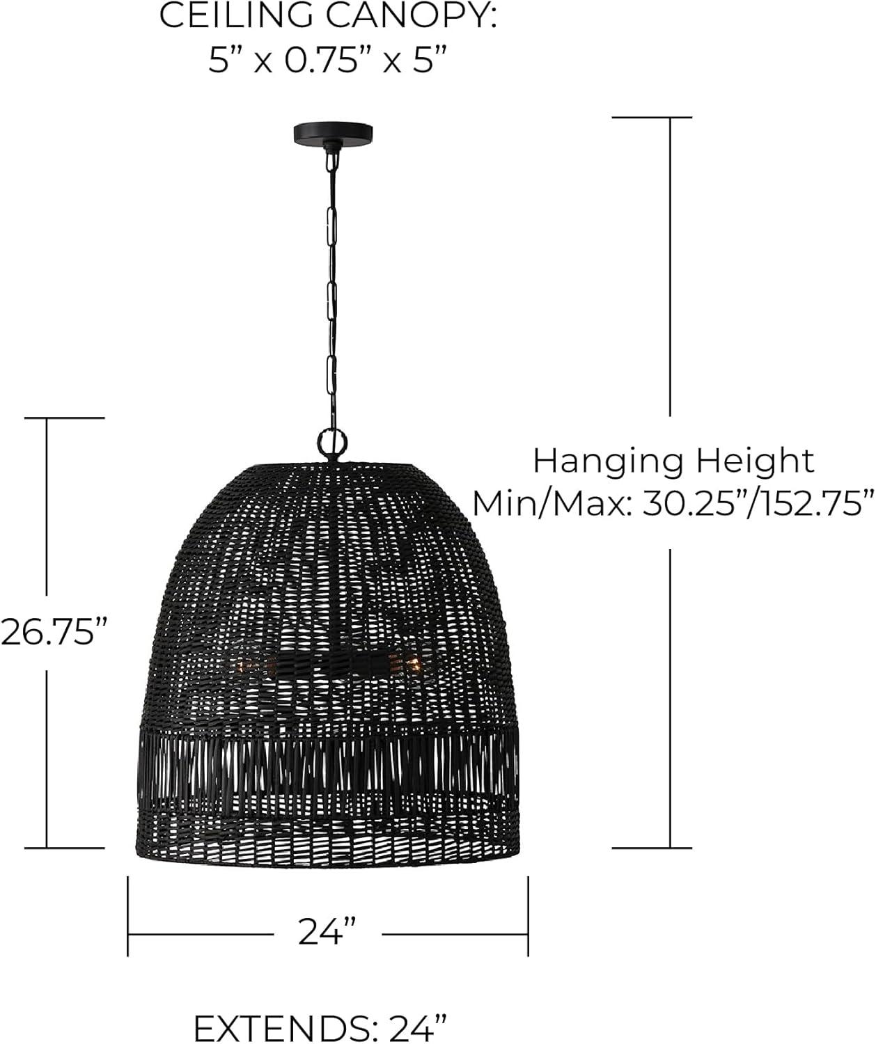 Capital Lighting Naomi 3 - Light Pendant in  Matte Black