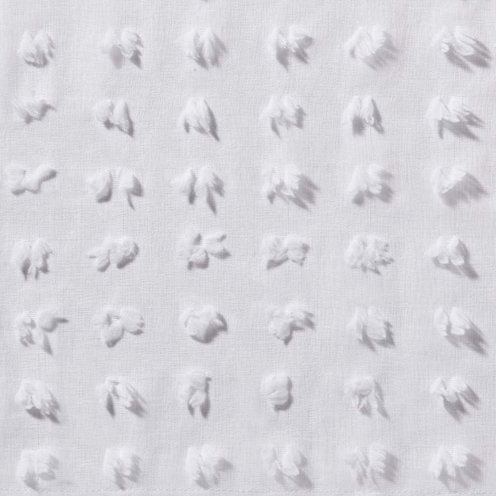 Amalgamated Textiles Exclusive Home Spirit Woven Pouf Applique Sheer Rod Pocket Curtain Panel Pair (Set of 2)