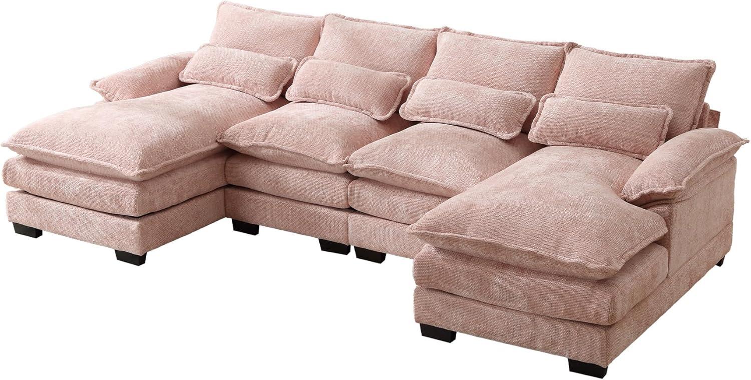 Latitude Run® Millan U Shape Sectional Sofa Cloud Couch, 110" Modern Chenille Comfy Modular Sofa