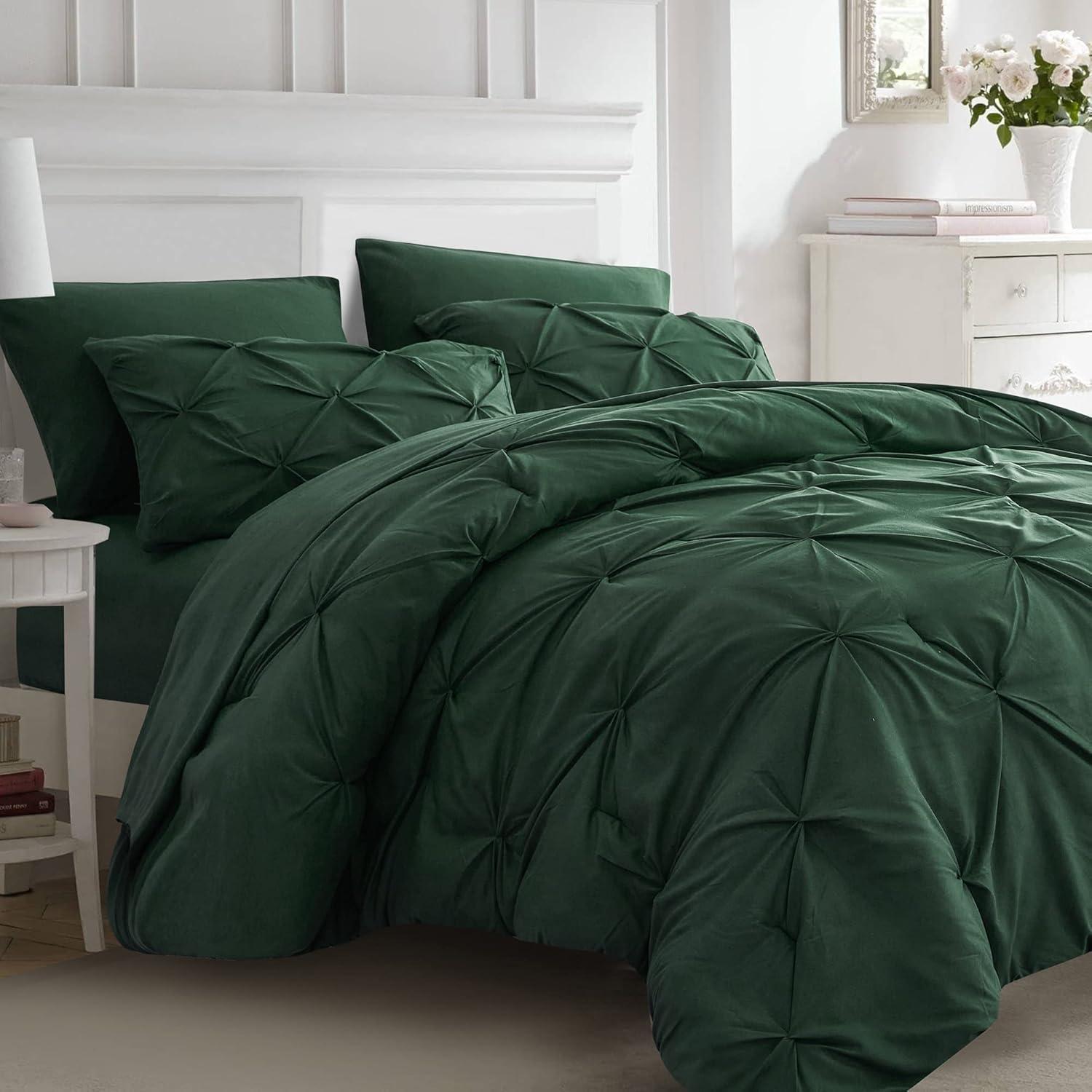 King Size Olive Green Microfiber Comforter Set