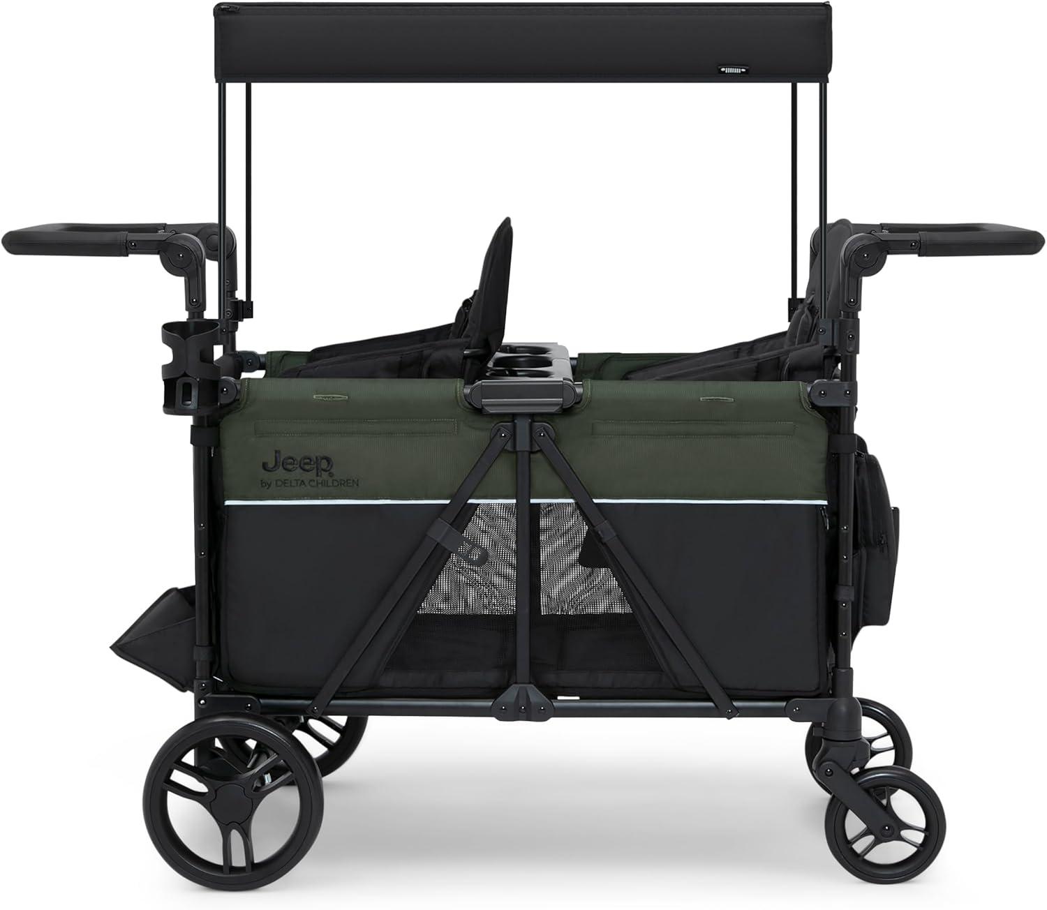 Jeep Aries Stroller Wagon by Delta Children - Black/Green