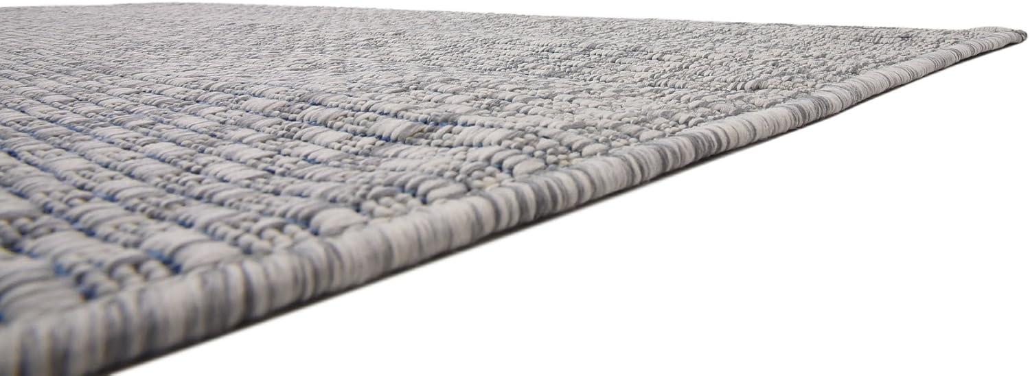 Unique Loom Outdoor Solid Collection Area Rug (4' 1" x 6' 1" Rectangle Light Gray/Ivory)