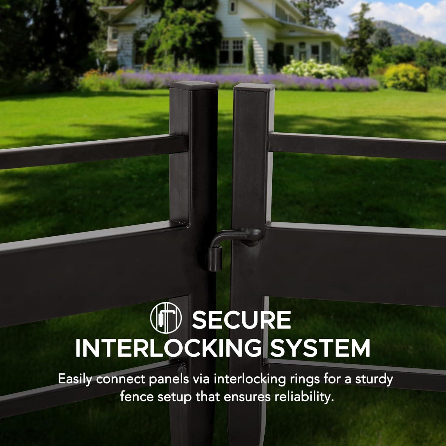 Sunjoy Garden Fence Solar Border Fencing with Waterproof LED Path Lights,Panel Outdoor Decorative Garden Fences & Reviews | Wayfair