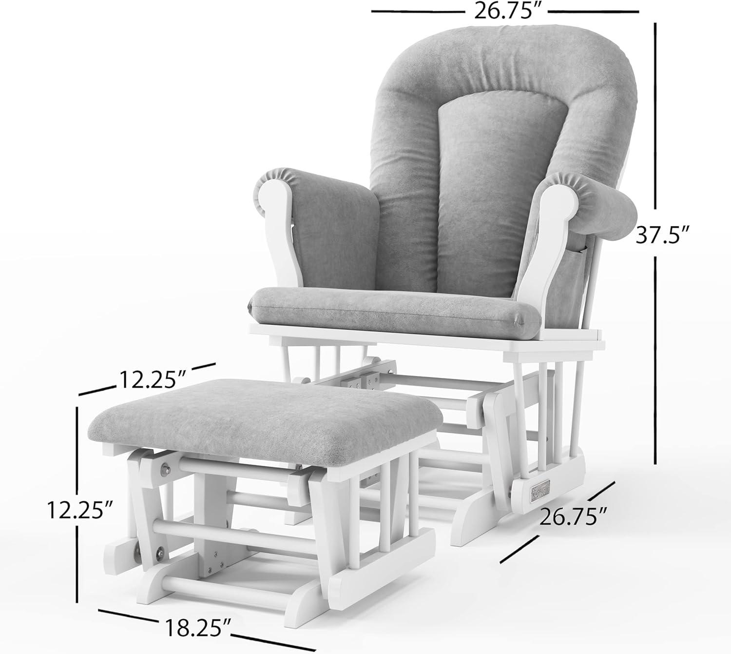 Cozy Glider Rocker and Ottoman