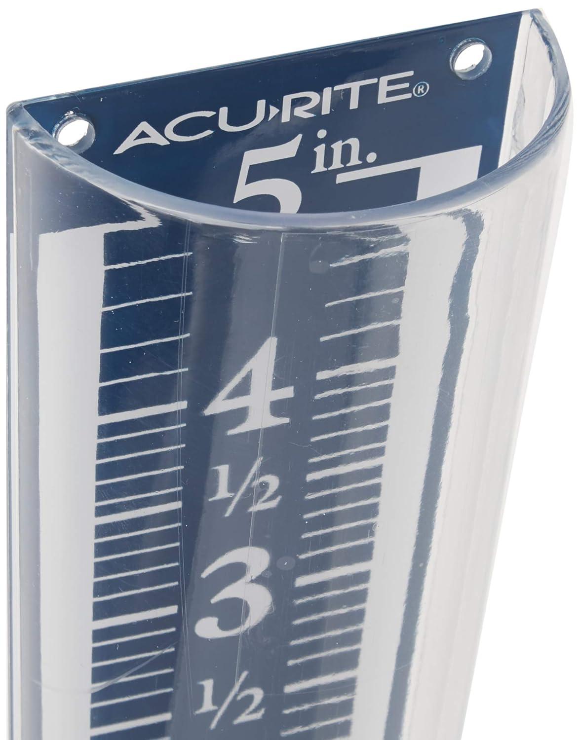 Clear Acrylic 5-Inch Easy-Read Outdoor Rain Gauge