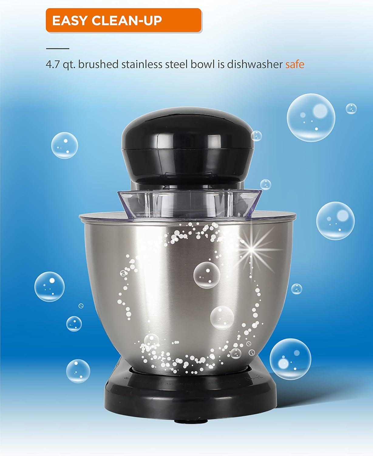 Commercial Chef Electric Stand Mixer 4.7 Quart, 7 Speed Settings