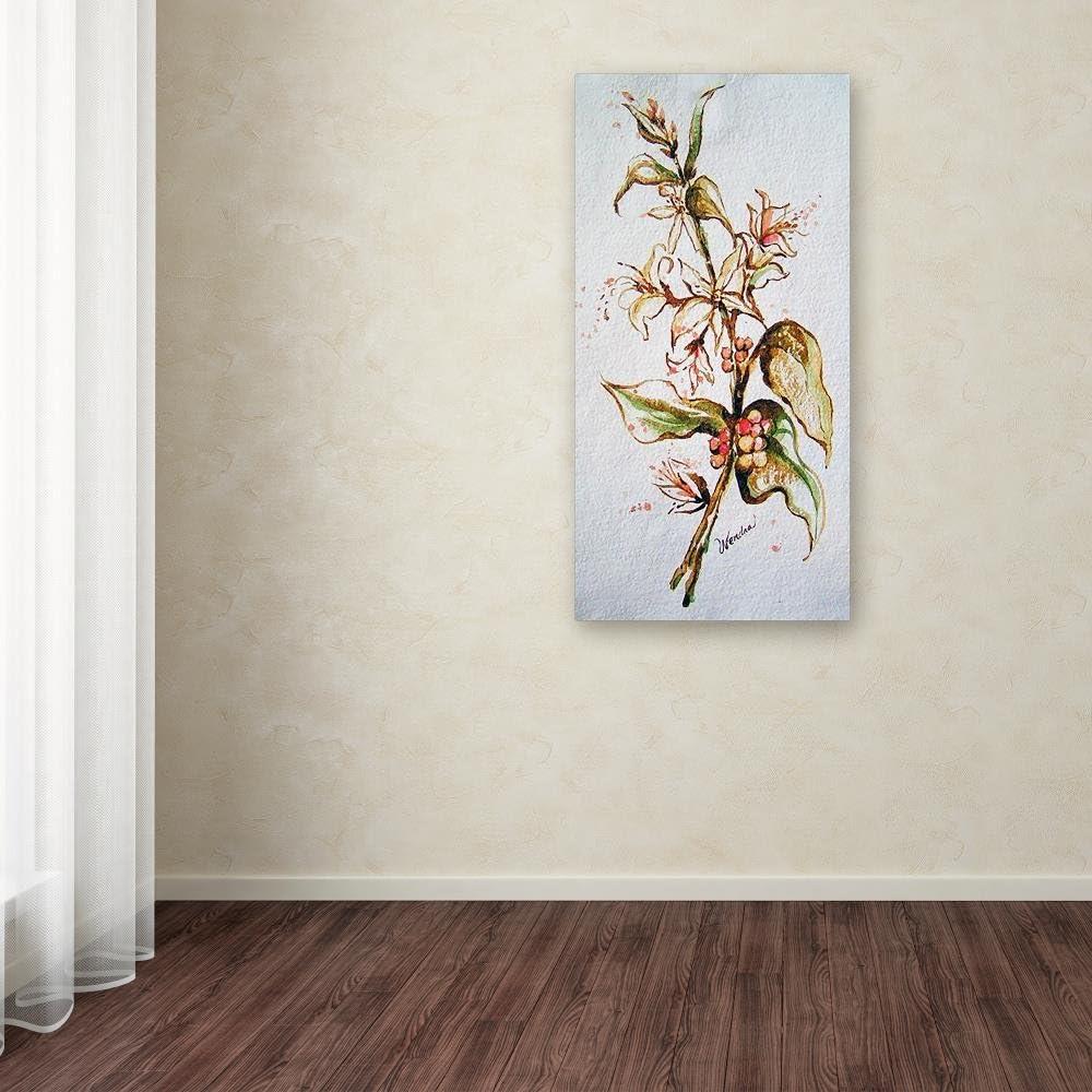 Trademark Fine Art "Coffee Flowers" Canvas Art by Wendra