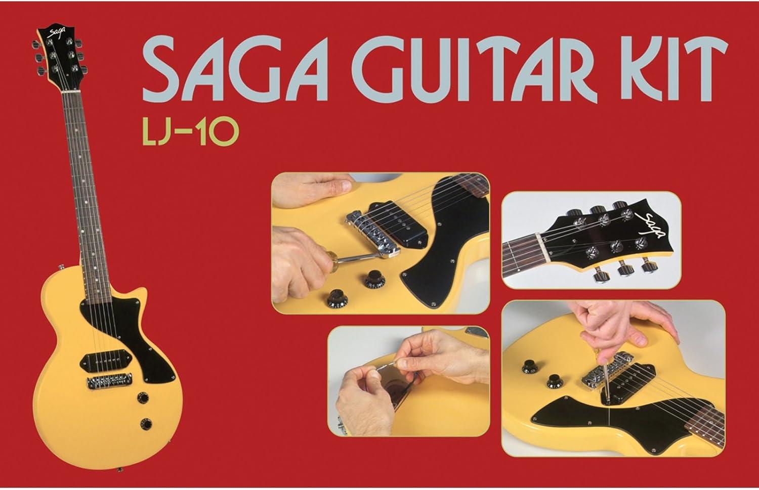 Saga Musical Instruments LJ-10 Student Electric Guitar Kit, Single Cutaway