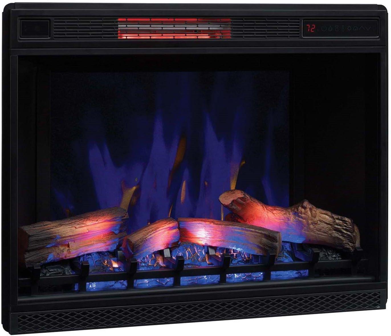 Classic Flame 33" 3D Spectrafire Plus Infrared Electric Fireplace Insert - Black, 33II042FGL