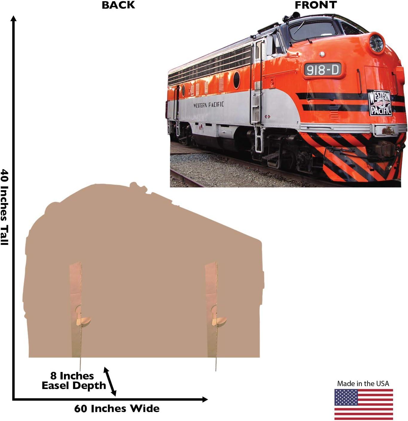 WP 918D Orange and Silver Train Cardboard Cutout