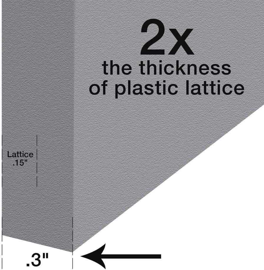 Boardwalk Gray Polypropylene Decorative Screen Panel, 2-ft x 4-ft