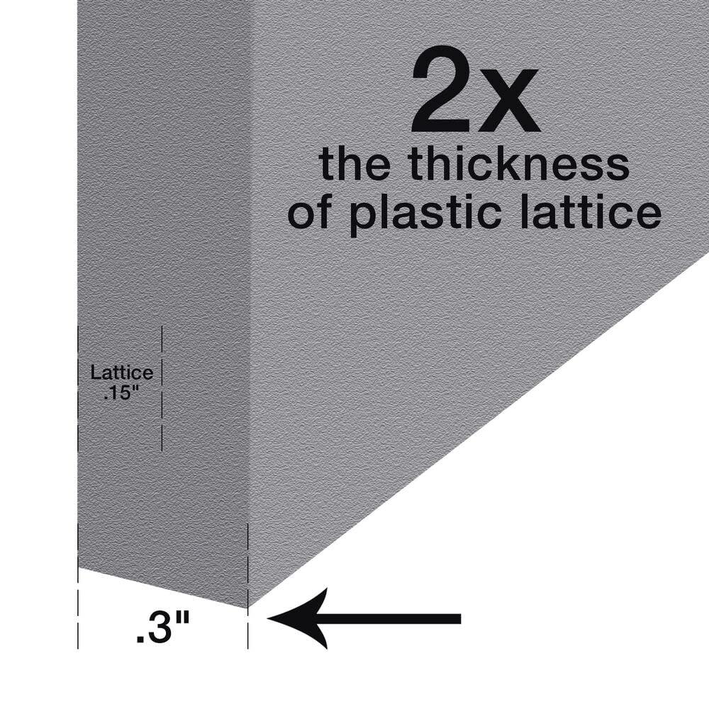 Boardwalk Gray Polypropylene Decorative Screen Panel, 2-ft x 4-ft