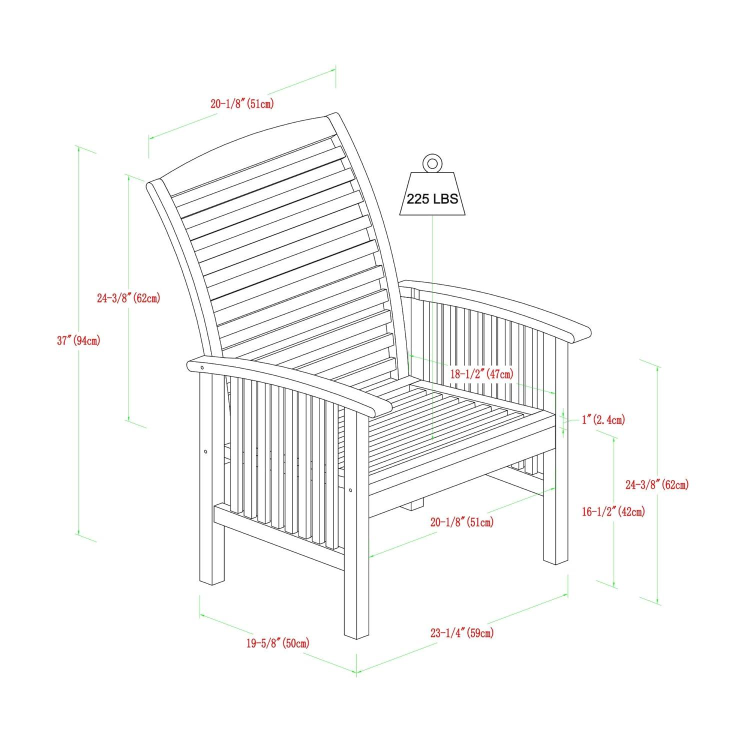 Outdoor Classic Traditional Modern Contemporary Acacia Wood Simple Patio 7-Piece Dining Set - Brown