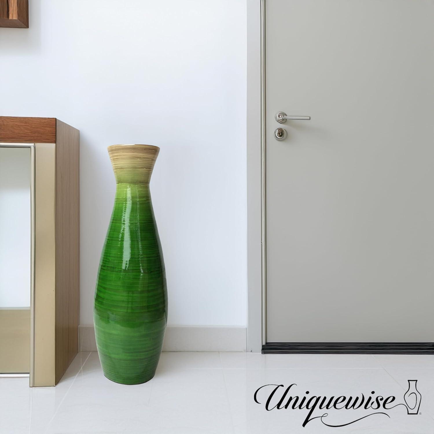 Uniquewise Handmade Wood Floor Vase