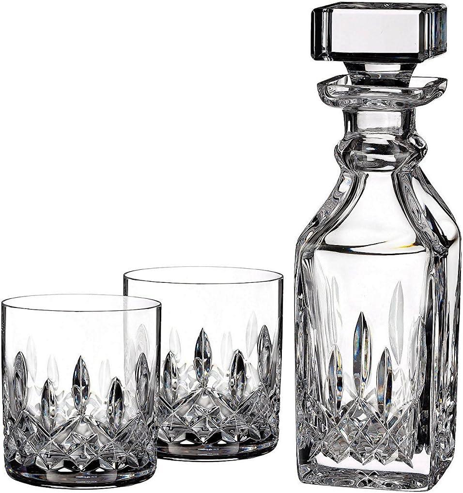 Connoisseur Lismore Mini Square Decanter & Pair of Tumblers 16 fl oz