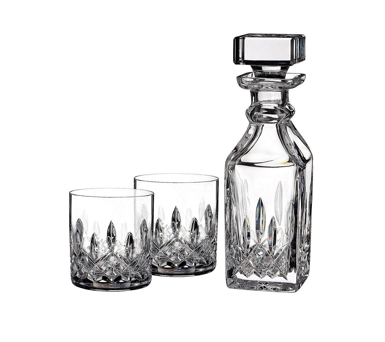 Waterford Connoisseur Lismore Mini Square Decanter & Pair of Tumblers 16floz | Wayfair