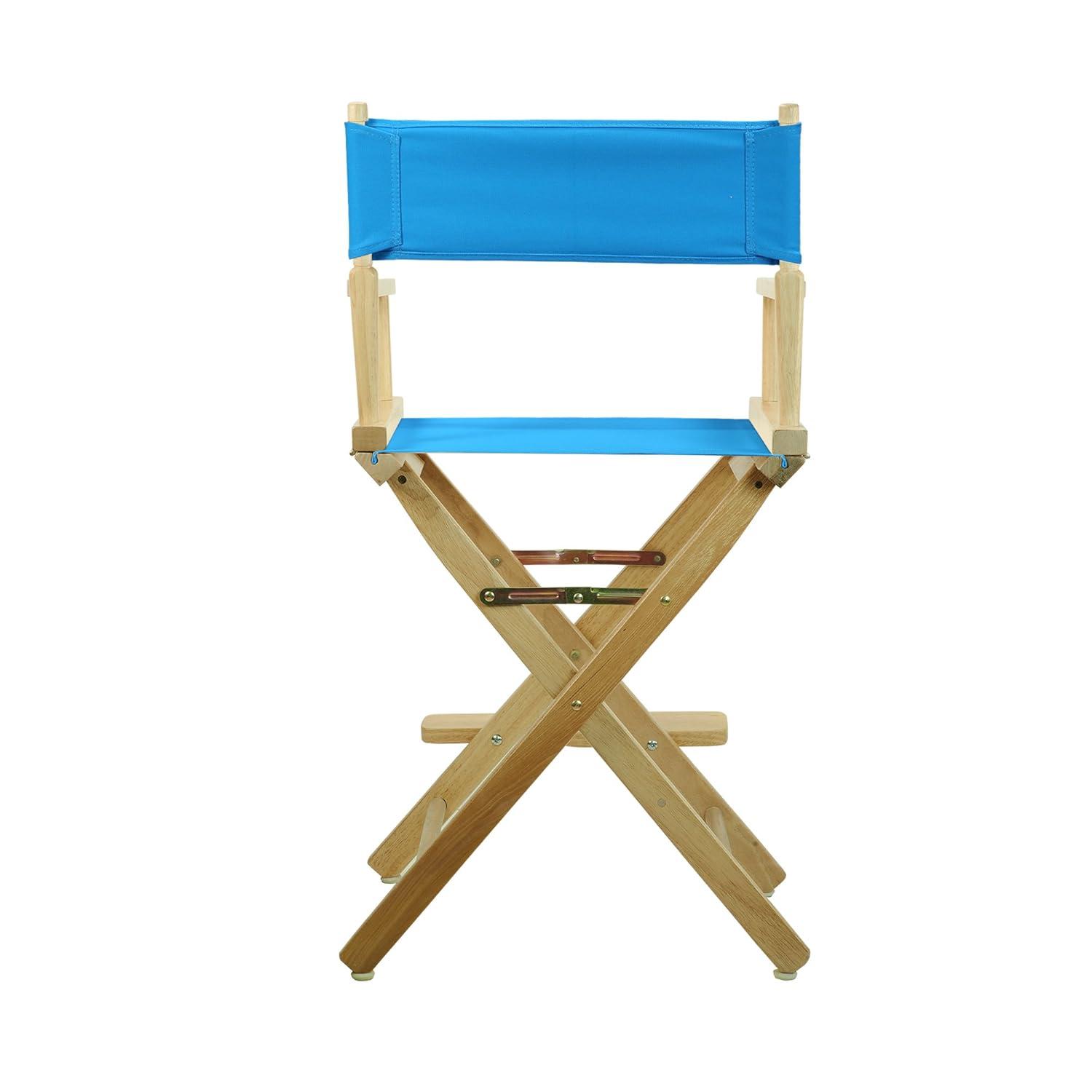 "24" Director's Chair Natural Frame-Turquoise Canvas"