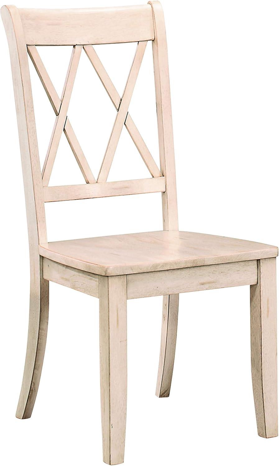 Lexicon Janina Contemporary Wood Dining Room Side Chair in White (Set of 2)