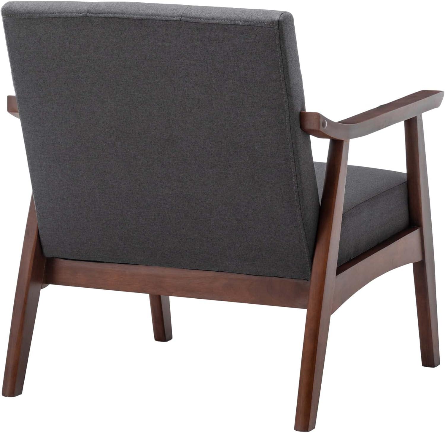 Convenience Concepts Take a Seat Natalie Accent Chair, Dark Gray Fabric/Espresso, All Ages