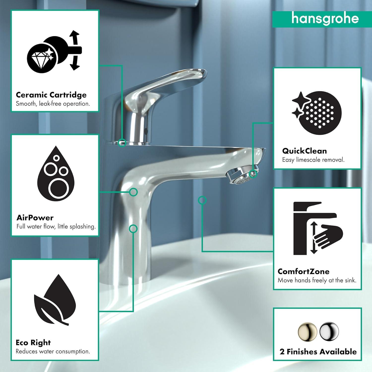 Focus E Single Hole Bathroom Faucet with Drain Assembly