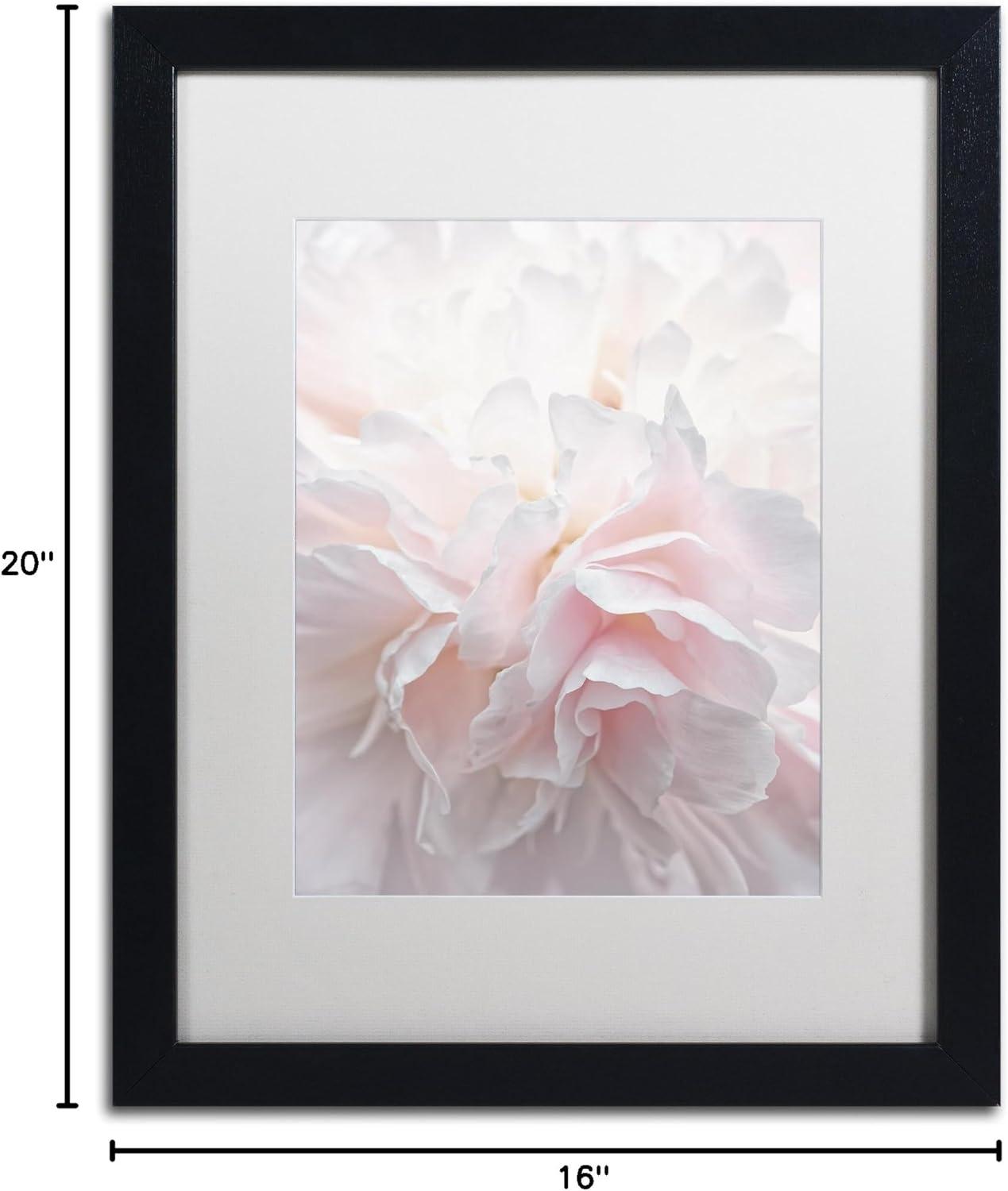 Trademark Fine Art -Cora Niele 'Pink Peony Petals IV' Matted Framed Art