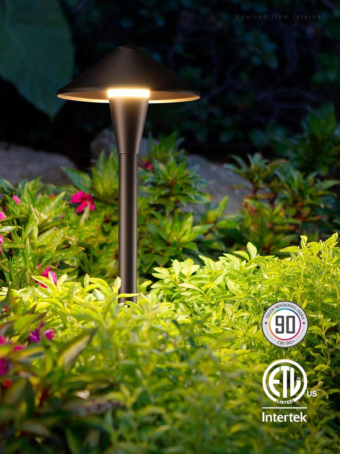 3CCT Low Voltage Landscape Pathway Lights, 5W LED Landscape Path Light, Aluminum, Oil Rubbed Bronze