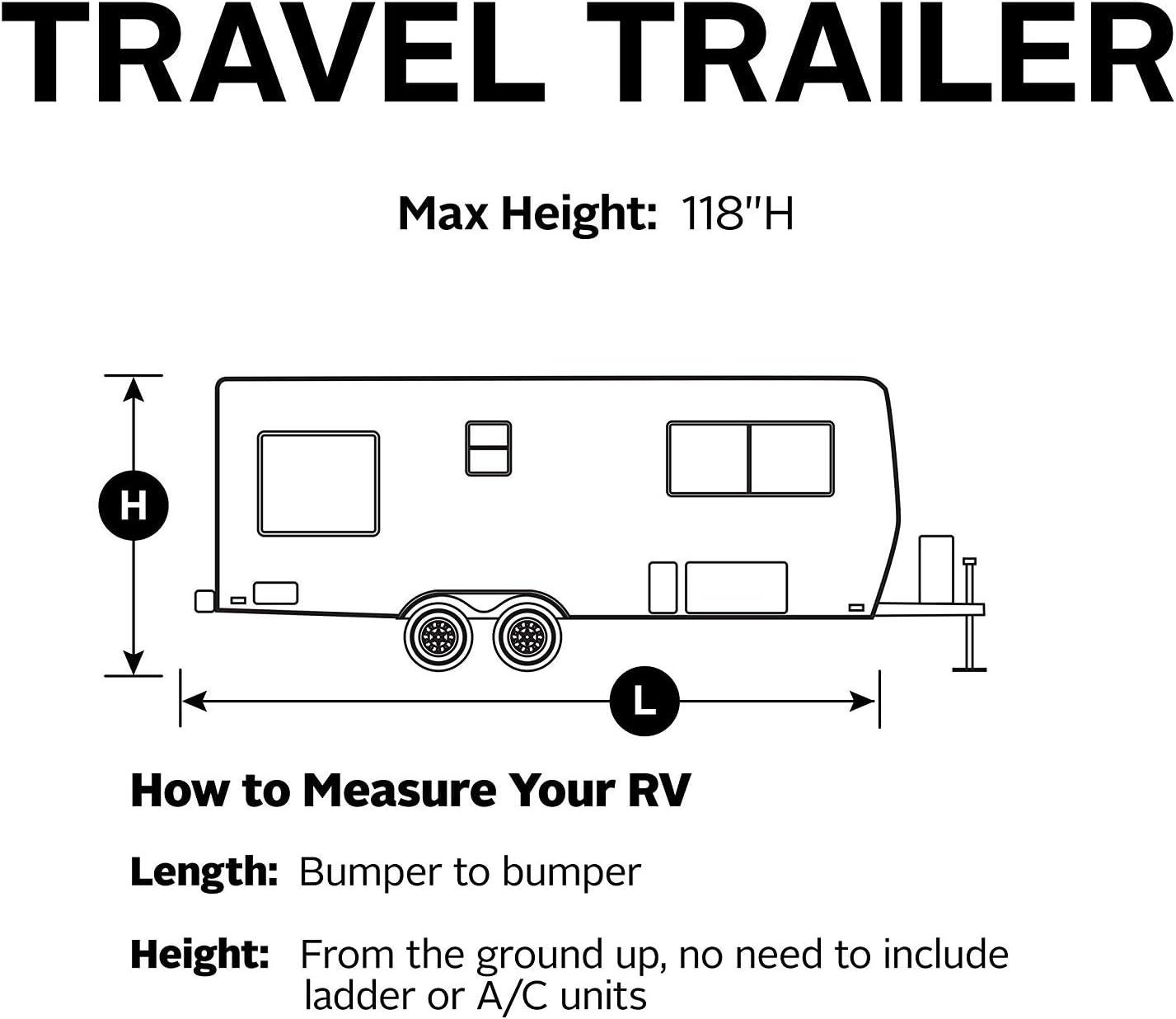 PolyPRO III Gray and White Travel Trailer Cover with UV Protection